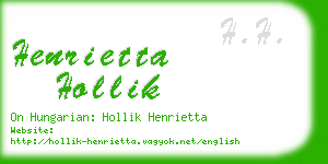 henrietta hollik business card